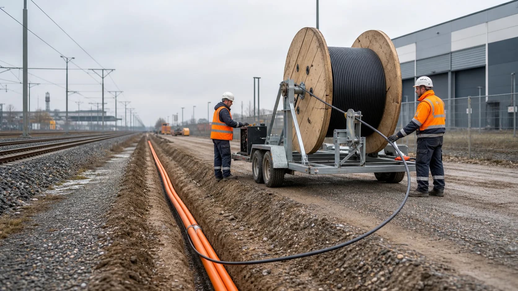 Industrial and protected underground route
